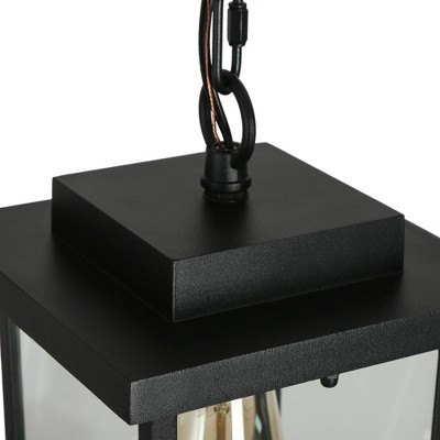 Matte Black Glass Mini Outdoor Pendant Light
