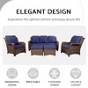 Outdoor 5 Pcs Furniture Set, Sectional Sofa Set with 5 Seaters, Sofas with Couch and Ottoman, Rattan Sofas with PE Cushions-Coolbibila - 4 of 4