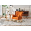 PAGED Velvet Accent Chair with Plush Cushioning, Modern Rocking Chair for Bedroom, Living Room, Nursery, Gray - 2 of 4