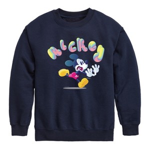 Boys' - Disney - Mickey Run Graphic Long Sleeve Fleece Sweatshirt - 1 of 4