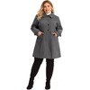 Agnes Orinda Women's Plus Size Single Breasted Long Sleeve Fleece Warm Overcoats - 3 of 4