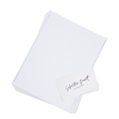 Juvale 500 Pcs Printable Perforated Inserts for Side Opening Self Adhesive Business Card Sleeves, 3.7x2.3"