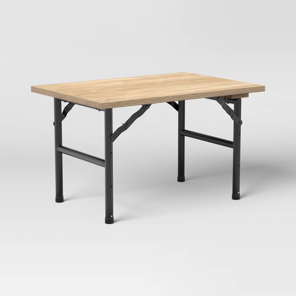 Adjustable Height Dorm Folding Table Brown - Room Essentials™