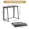 Homy Casa Compact Folding Desk with Metal Frame, Small Space Work Table - 3 of 4