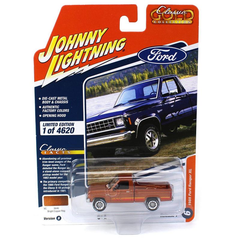 1/64 Johnny Lightning Classic Gold 2023 1B - 1985 Ford Ranger Copper JLCG031-B6, 1 of 2