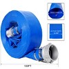 Syemin Drip Irrigation 100Ft Pool Backwash Hose, Heavy Duty Water Discharge Pump Hoses for Swimming Drain Pools with Aluminum Camlock, Blue, 3"*3"*3" - 3 of 4