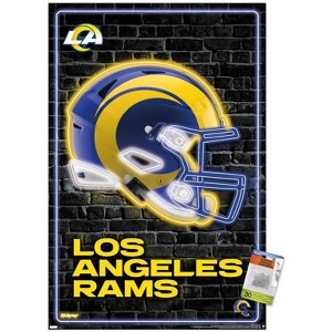 Trends International NFL Los Angeles Rams - Neon Helmet 23 Unframed Wall Poster Prints - 1 of 4