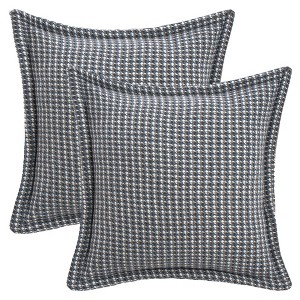 REGALWOVEN Fade-Resistant Houndstooth Decorative Soft Cozy Throw Pillow Covers 2 Pcs - 1 of 4