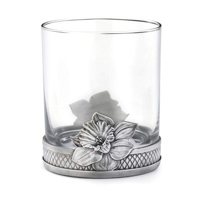 Royal Selangor Hand Finished Woodland Collection Pewter Daffodil Whisky Tumbler Gift