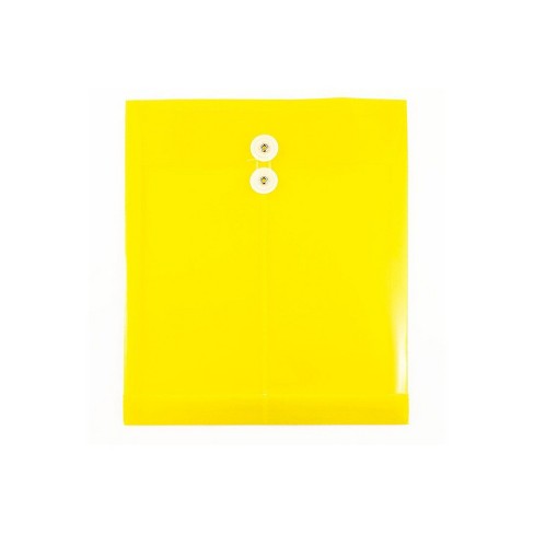 Jam Paper 9 3/4'' X 13'' 6pk Plastic Envelopes With Button String Tie  Closure, Letter Booklet - Multicolor : Target