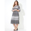 Catherines Women's Plus Size Gauze Midi Shirtdress - 4 of 4