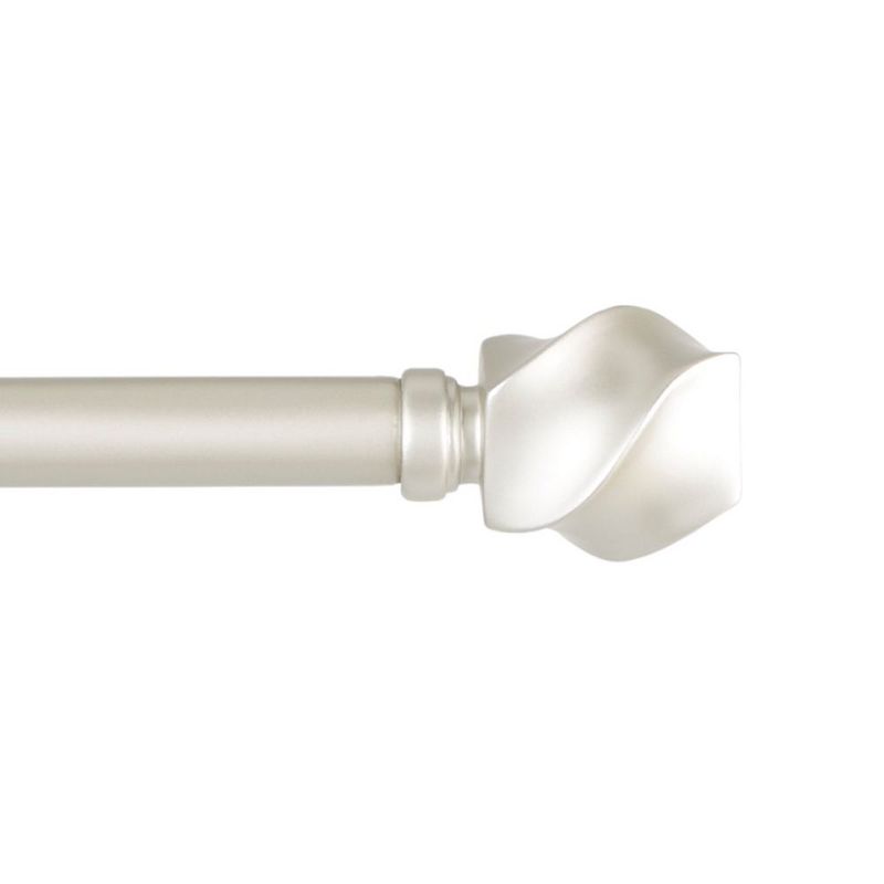 Exclusive Home Twist 1" Curtain Rod and Finial Set, 2 of 4