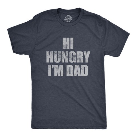 Мужские футболки Crazy Dog T-Shirts, Inc. Mens Funny T Shirts Hi Hungry Im Dad Sarcastic Corny Joke Graphic Novelty Tee for Men - Crazy Dog Men's T Shirt Gift for Dad Navy L