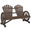 vidaXL Patio Adirondack Chair 2-Seater Solid Wood Fir - 2 of 4