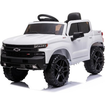 Garvee 12V Kids Ride-On Truck – Electric Silverado Trail Boss with Remote Control, MP3/Bluetooth, LED Lights & Suspension