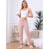 INSPIRE CHIC Womens Cotton Pajamas Drawstring Elastic Waist Striped Pants with Pockets - 3 of 4