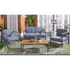 Chicopee 4 Pc Living Set - Indoor/Outdoor - PAT7725 - Safavieh - 2 of 4