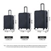 3pcs Luggage Set, 20+24+28 inch Hard Shell Suitcase with Two Hooks, Spinner Wheels 4Q -ModernLuxe - image 2 of 4