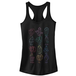 Juniors Womens CHIN UP Birthstone List Racerback Tank Top - 1 of 4