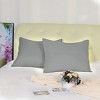 2 Pcs 1800 Series Soft Brushed Microfiber with Zipper Pillow Case Grey - PiccoCasa - image 4 of 4