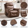 ChicFurnit Living Room Chair Arm Accent Chair Power Recliner with Dual Motor Lift Assist Massage Vibration Cup Holder, 30.31"*25.59"*22.04" - 2 of 4