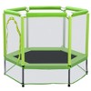 Jump Into Fun 55" Mini Trampoline for Kids with Safety Enclosure Net and Balls U-shaped two-way zipper Recreational Trampoline for Kids - 4 of 4
