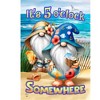 Briarwood Lane Summer House Flag 40x28 For Outdoor 5 O'clock Beach Gnomes For Summer House Flag - 3 of 4