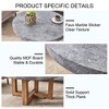 FURNIinspire End Tables Modern Texture MDF Round Coffee Table, Simple And Elegant Design, Suitable For Living Room, Office, Gray, 31"*31"*16" - 4 of 4