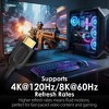 Fosmon 8K HDMI Cable 3ft HDMI Cord, 30AWG HDMI to HDMI Cable, HDMI 2.1 Cable 4K@120Hz|8K@60Hz Ultra High Speed HDMI Cable ARC for Nintendo Switch PS5 - 3 of 4
