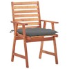 vidaXL Patio Dining Chairs 3 pcs with Cushions Solid Acacia Wood - 2 of 4