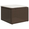 vidaXL 7 Piece Patio Sofa Set with Cushions Brown and Cream Poly Rattan - Without Table - 4 of 4