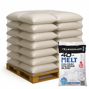 Snow Joe Calcium Chloride Blend Deicer & Snow Removal, 40 Pound Bag, 56 Pack - 1 of 4