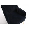 Kumasinova Velvet Modern Accent Chair,Plush Arm Chair with Gold Legs,Comfy Reading Chair for Living Room,Bedroom&Office,Living Room Furniture - 3 of 4