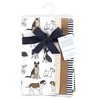 Hudson Baby Boys and Girls Cotton Poly Flannel Burp Cloths 8-Pack, Handsome Dogs, One Size - 2 of 2