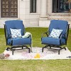 2pk Outdoor Rocking Chairs with Cushions - Lokatse - 2 of 4