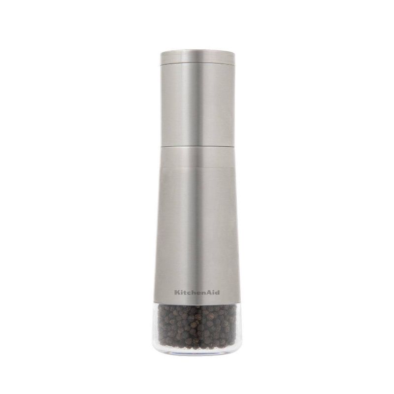 KitchenAid Filled Stainless Steel Pepper Grinder Silver, 1 of 5