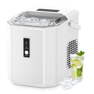 EUHOMY Ice Makers Countertop - 9 Cubes in 6 Mins, 26lbs/Day, Portable Ice Maker with Carry Handle,White