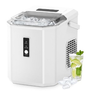 EUHOMY Ice Makers Countertop - 9 Cubes in 6 Mins, 26lbs/Day, Portable Ice Maker with Carry Handle,White - 1 of 4