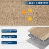 Area Rug - Low Pile Stain Resistant Neutral Carpet, Ultra Soft Non-Slip Modern Floor Cover for Living Room Bedroom Nursery Entryway - 4 of 4