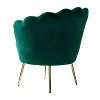 Yves Living Room Accent Chair Comfy Barrel Chair with Golden Metal Legs | Karat Home - 4 of 4
