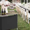 VINGLI Portable Bar Table, 3-Tier Shelves, Mobile Bar Table for Events, Party, Camping, Picnic, Tradeshow, Indoor with Black Skirt - 2 of 4