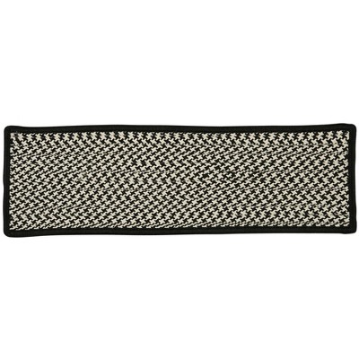 Colonial Mills Outdoor Houndstooth Tweed - Black Stair Tread Set, 13 Pcs