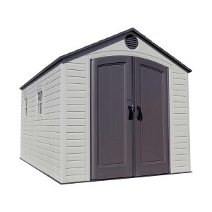 Lifetime 8 ft. x 15 ft. Outdoor Storage Shed, Desert Sand (60075) - 1 of 4