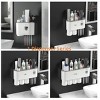 Toothbrush Holders Wall Mounted, Toothbrush Holder with Automatic Toothpaste Dispensers, 6 Brush Slots,Wall-Mounted Toothbrush Cup - 2 of 4