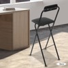 YIYIBYUS Foldable Bar Chair, 2Pcs PortableTall Bar Stool, Black - 2 of 4