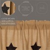 Burlap w/Black Stencil Stars Panel Set of 2 84x40 - 4 of 4