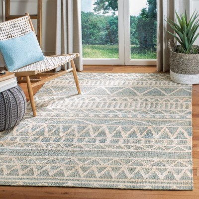 Kilim KLM752 Hand Loomed Area Rug - Blue/Beige - 5'x8' - Safavieh.