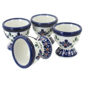 Blue Rose Polish Pottery 203-4 Zaklady Egg Cup Set - 1 of 1
