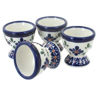 Blue Rose Polish Pottery 203-4 Zaklady Egg Cup Set