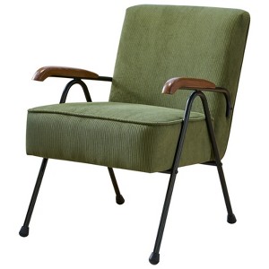 FONTOI Pattern Colorful ArmChair with Soft Padded, Upholstered Reading Chair for Living Room, Bedroom, Green, 28.7"*31.5"*23.6" - 1 of 4